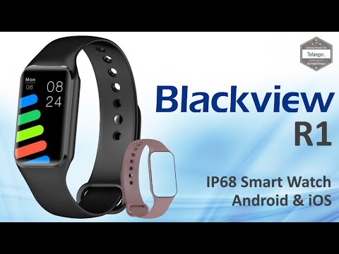 Blackview R1 smartwatch - Montre connectée IP68 - APP GloryFit - Android &amp; iOS - Unboxing